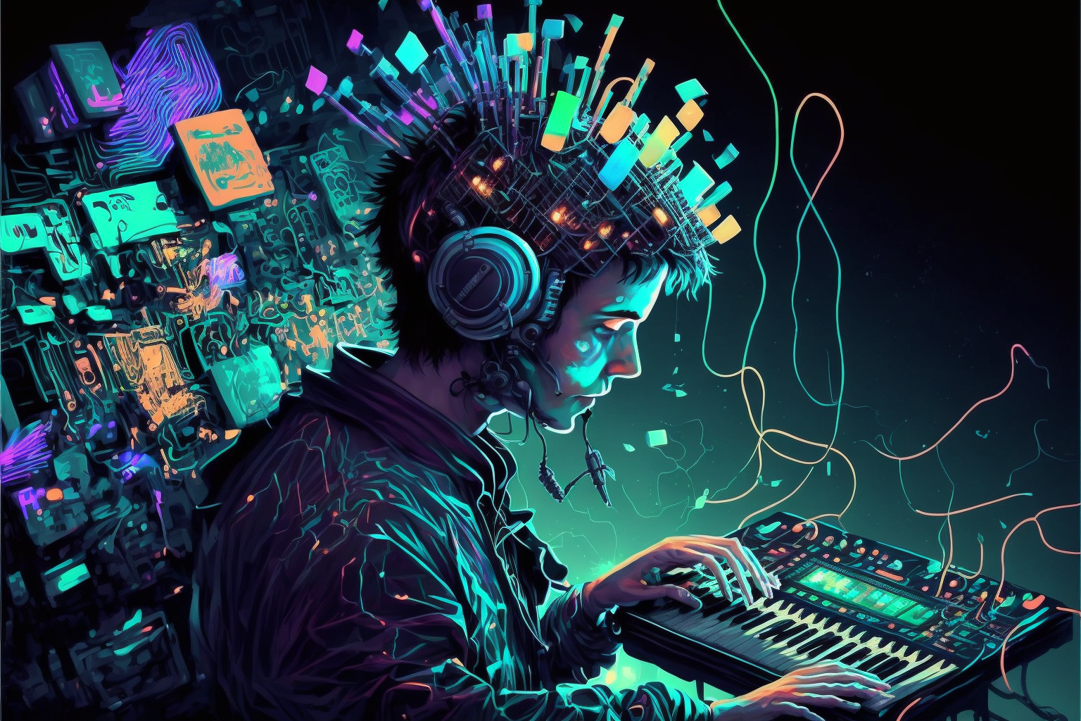 Electronic music by Midjourney